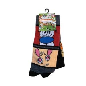 Nickelodeon REN & Stimpy Rugrats Men’s Crew Socks - 2 Pack